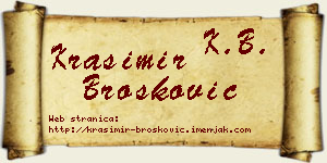 Krasimir Brošković vizit kartica